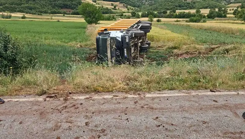 Tokat'ta Devrilen Kamyon Felaketi: Şoför Hayatını Kaybetti