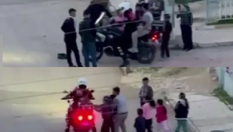 Polis Memuru, Duygusal Anlarla Çocukları Motora Bindirerek Neşe Dağıttı