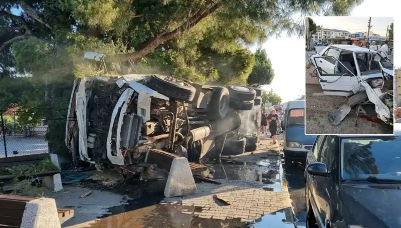Freni Patlayan Kamyon, Trafik Işığında Bekleyen Araçlara Şok Yaptı!