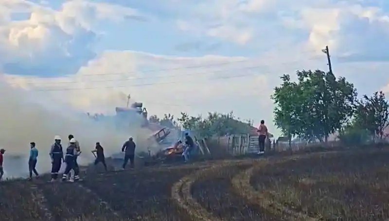 Tarlayı Kundaklayan Şahıs, 96 Saatte Polisi Sırtında Taşıdı!